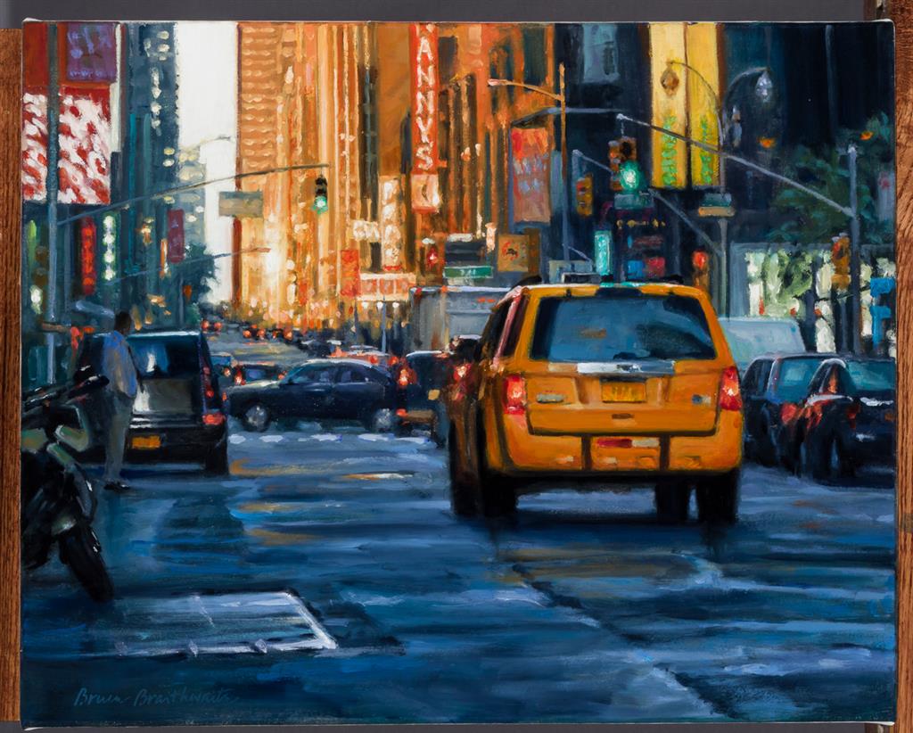 Appraisal: BRUCE BRAITHWAITE American b To Mannys NYC oil on canvas