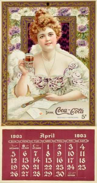 Appraisal: Coca-Cola Calendar Nicely framed under plexiglass Absolutely stunning and vibrant