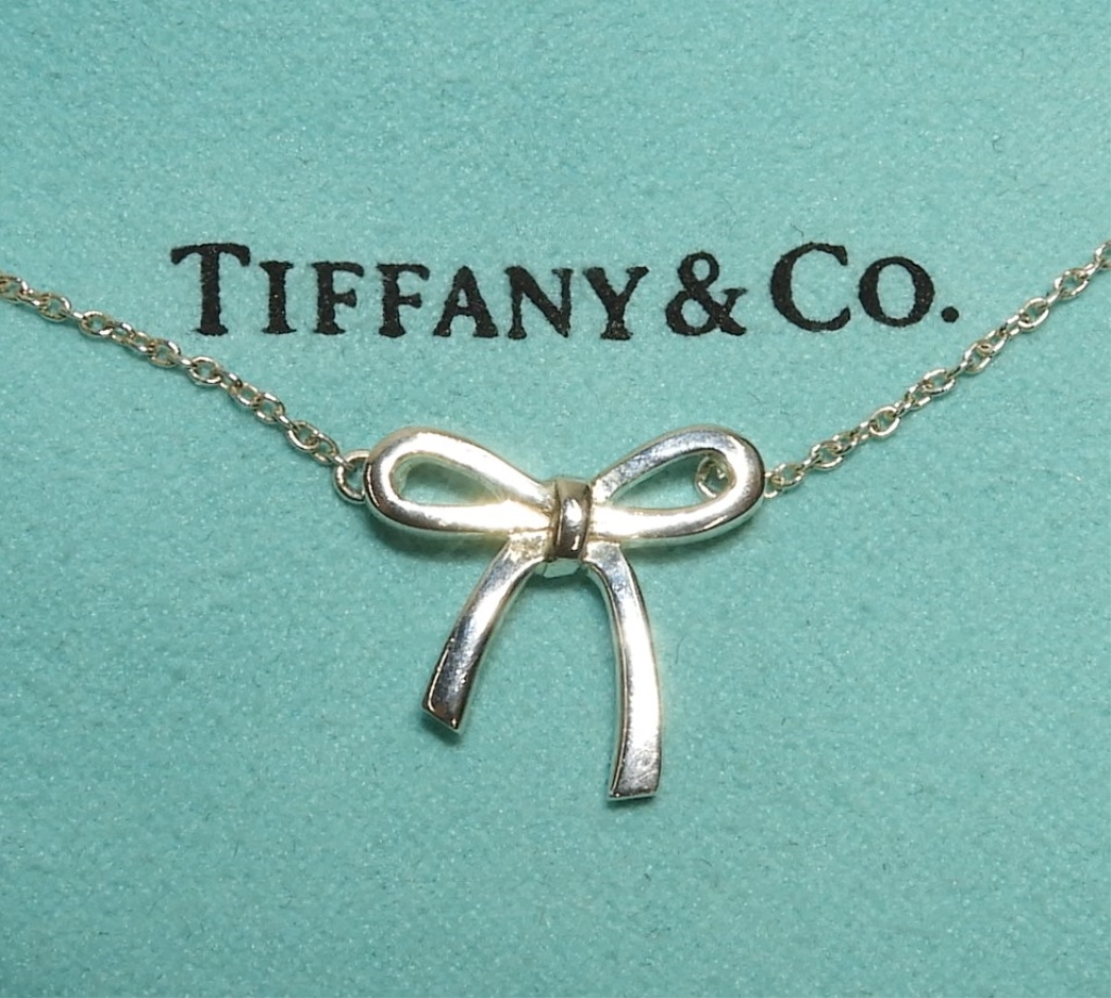 Appraisal: TIFFANY CO STERLING LADY'S BOW NECKLACE United States ContemporaryDainty Tiffany