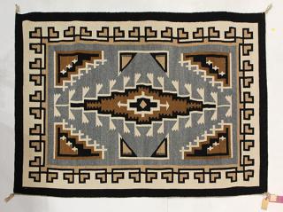 Appraisal: Navajo Two Grey Hills carpet Navajo Two Grey Hills carpet