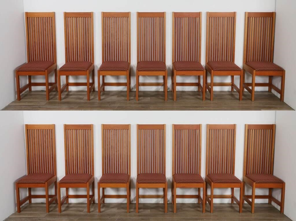 Appraisal: Frank Lloyd Wright Wisconsin - Prairie Style high back chairs