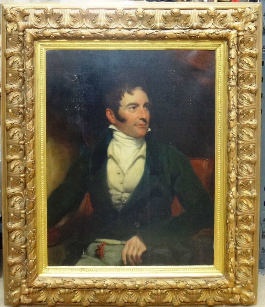 Appraisal: Circle of Sir Thomas Lawrence Portrait of a gentleman oil