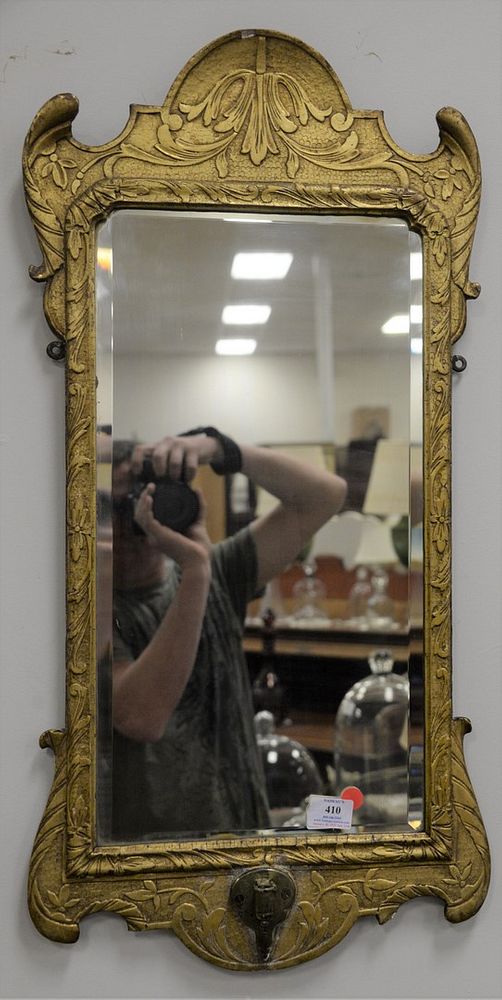 Appraisal: Continental Neoclassical Girandole Mirror gilt wood frame with beveled glass