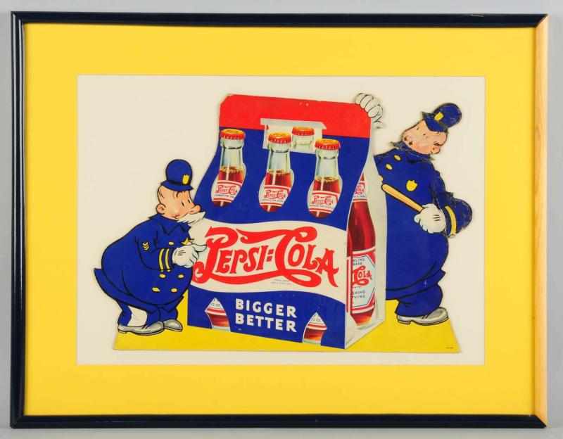 Appraisal: Cardboard Pepsi-Cola Pepsi Pete Cutout Circa Light wear soiling and