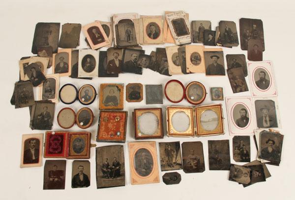 Appraisal: Large lot of tintypes wide range of subject matter several