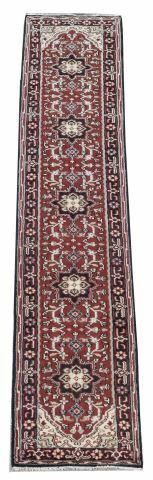 Appraisal: Hand-tied Persian Heriz runner approx ' l ' w