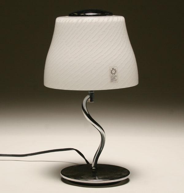 Appraisal: Leucos table lamp with hand blown Murano shade and polished