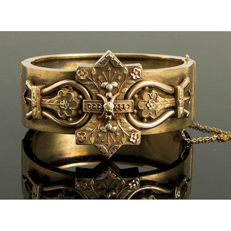 Appraisal: Victorian kt Gold Bracelet gm Victorian k gold cuff bracelet