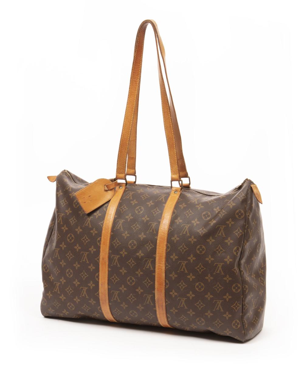 Appraisal: Vintage Louis Vuitton Monogram Canvas Keepall Bag brown coated canvas