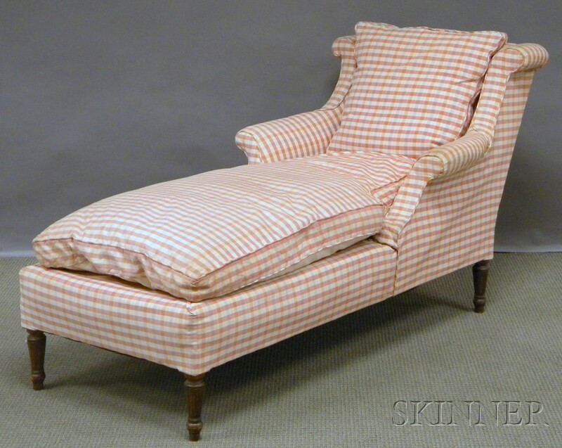 Appraisal: Louis XVI-style Upholstered Walnut Recamier