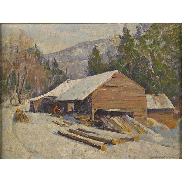 Appraisal: ALLEN DEAN COCHRAN American - Oil on board of winter