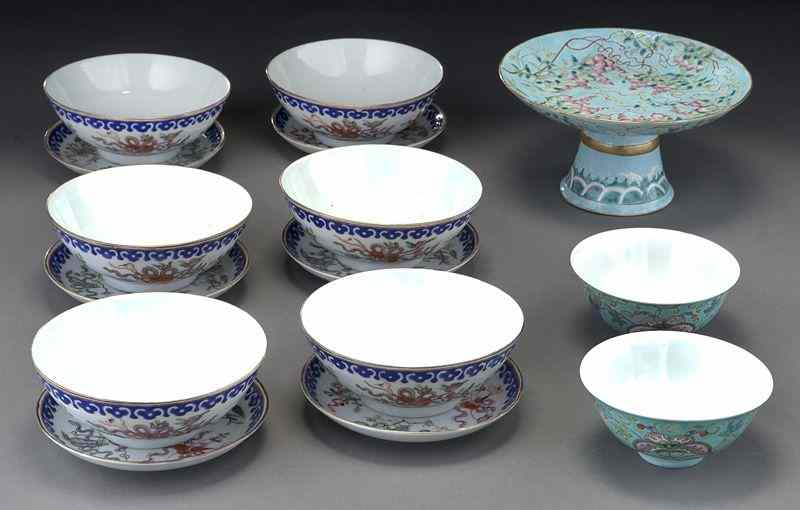 Appraisal: Pcs Chinese porcelain ware including sets of bowls and plates