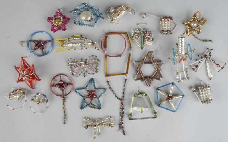 Appraisal: Lot of Beaded Christmas Ornaments Description Includes one cannon one