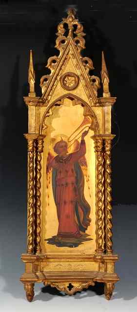 Appraisal: A VENETIAN FRA ANGELICO STYLE PAINTED GILTWOOD PANEL with Gothic