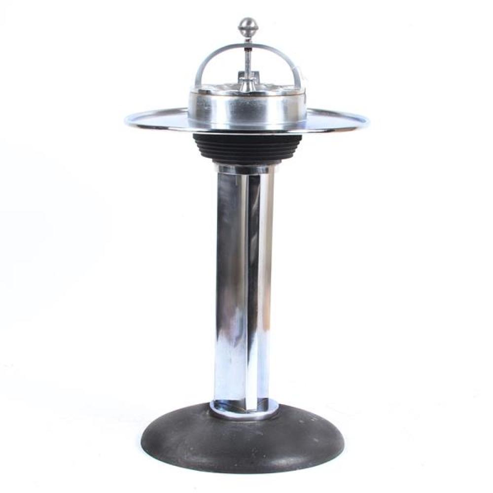 Appraisal: CLIMAX CHROME AND IRON MACHINE AGE ART DECO FLOOR STANDING