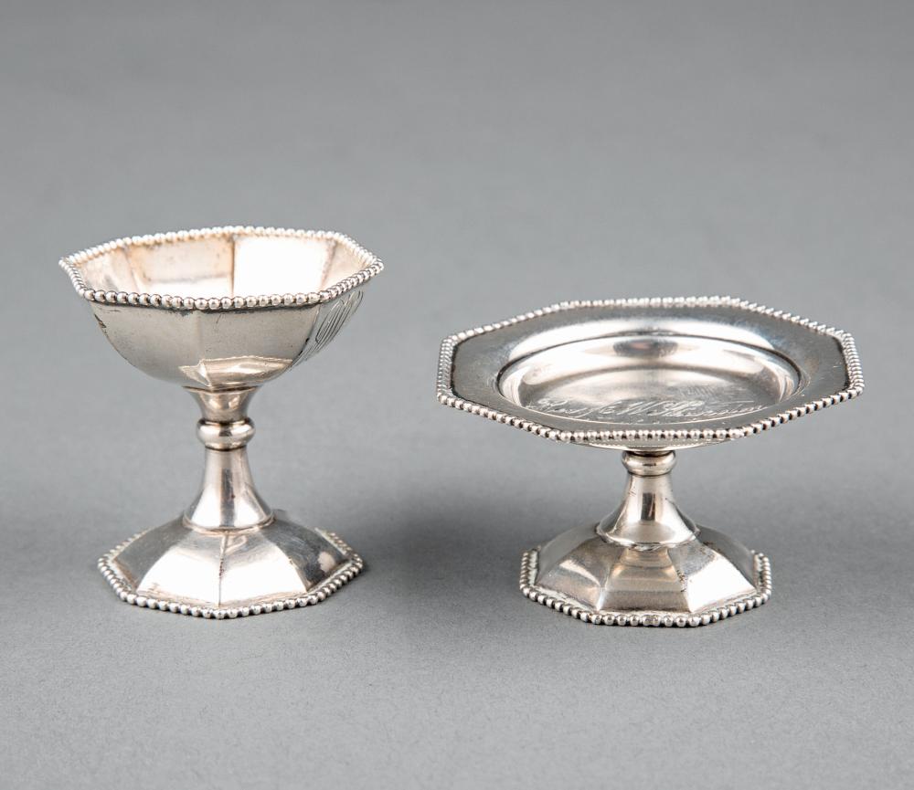 Appraisal: Rare Miniature Sterling Silver Chalice and Paten c marked STERLING