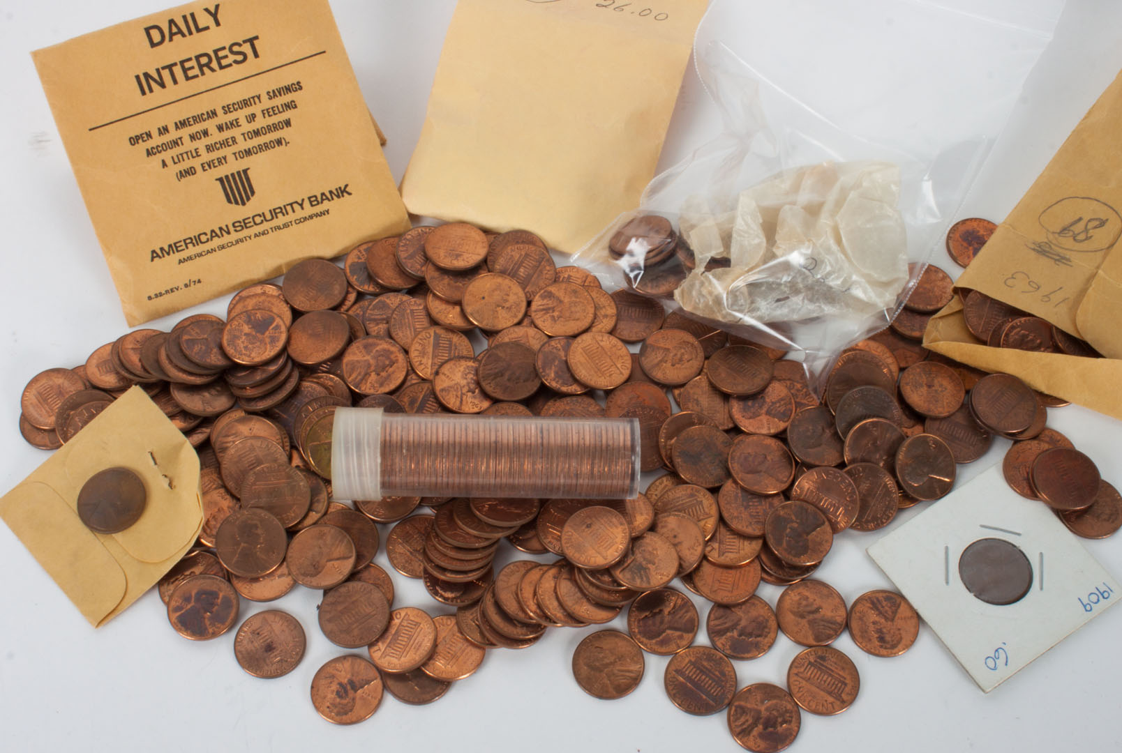 Appraisal: Assorted U S Lincoln type cents -' Uncirculated