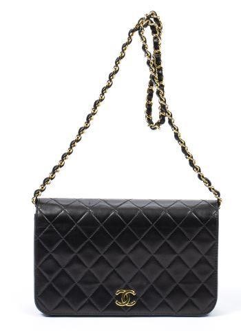 Appraisal: Chanel Mademoiselle Full Flap shoulder bag in black quilted lambskin