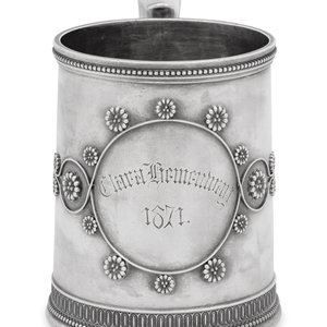 Appraisal: A Tiffany and Co Silver Mug Circa the body with