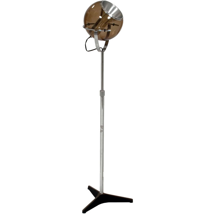 Appraisal: Raak floor lamp the Netherlands chromed steel with adjustable smoked