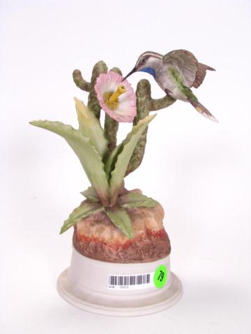 Appraisal: Boehm porcelain hummingbird h minor nick on cactus leaf