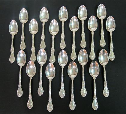 Appraisal: group of sterling silver teaspoons wm b durgin co and