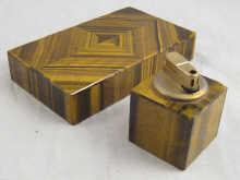 Appraisal: A cigarette box x x cm and Colibri gas lighter