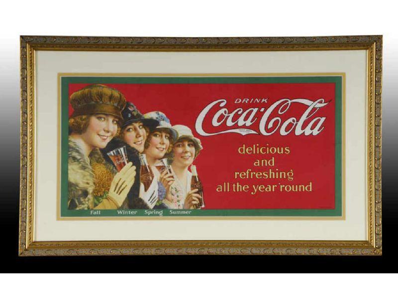 Appraisal: Coca-Cola Four Seasons Trolley Car Cardboard Description Visible Image ''