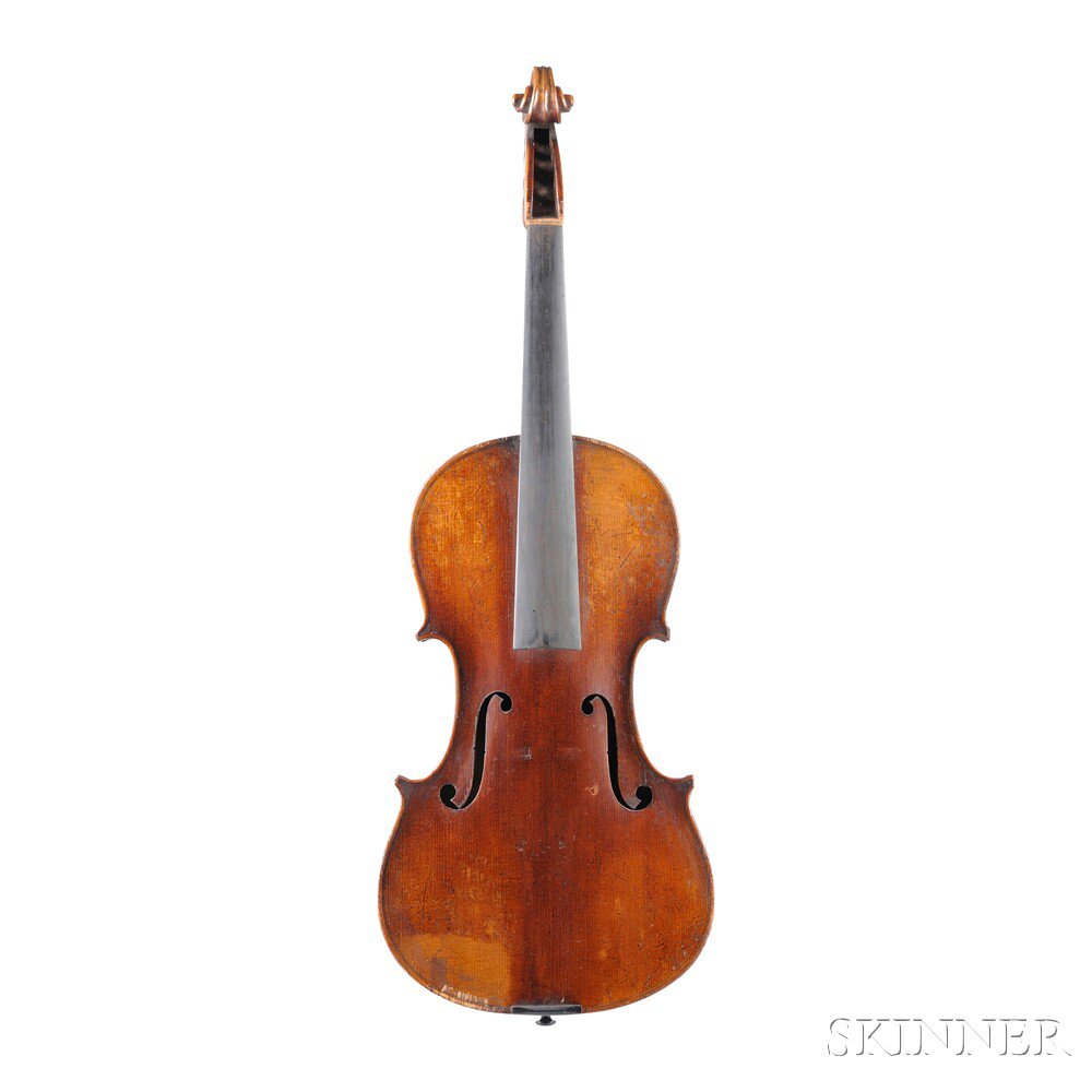 Appraisal: German Violin Lowendall Model labeled COPY OF ANTONIUS STRADIUARIUS branded