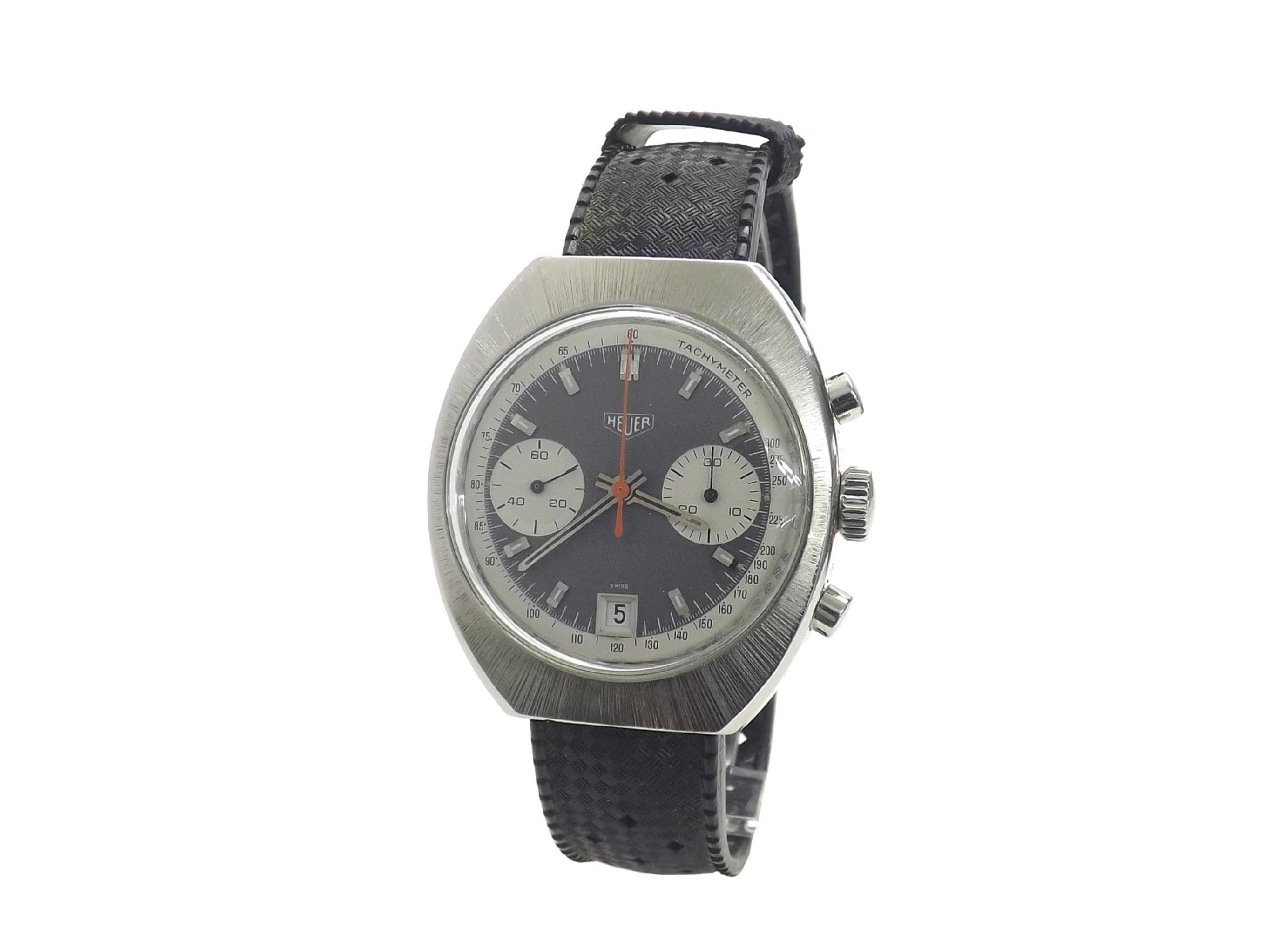 Appraisal: Heuer s chronograph stainless steel gentleman's wristwatch ref serial no