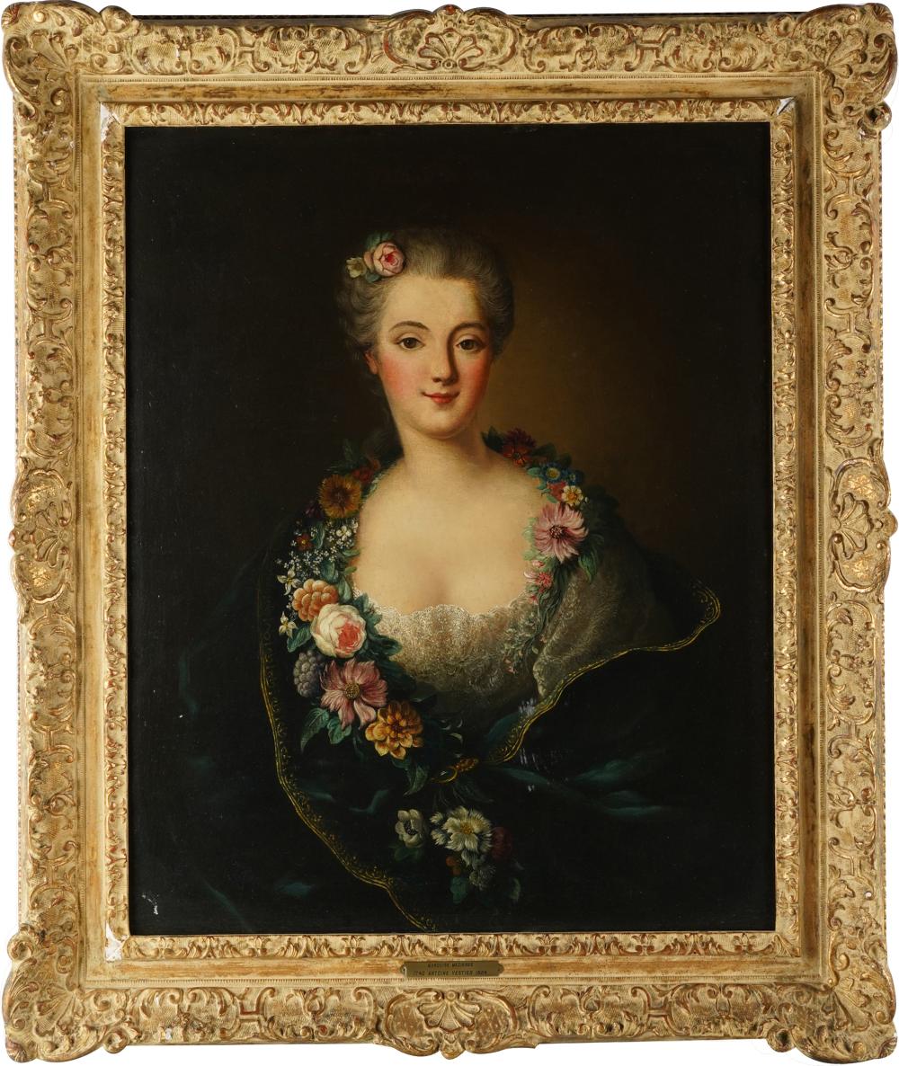 Appraisal: ATTRIBUTED TO ANTOINE VESTIER MARQUISE MEZIERES unsigned oil on canvas