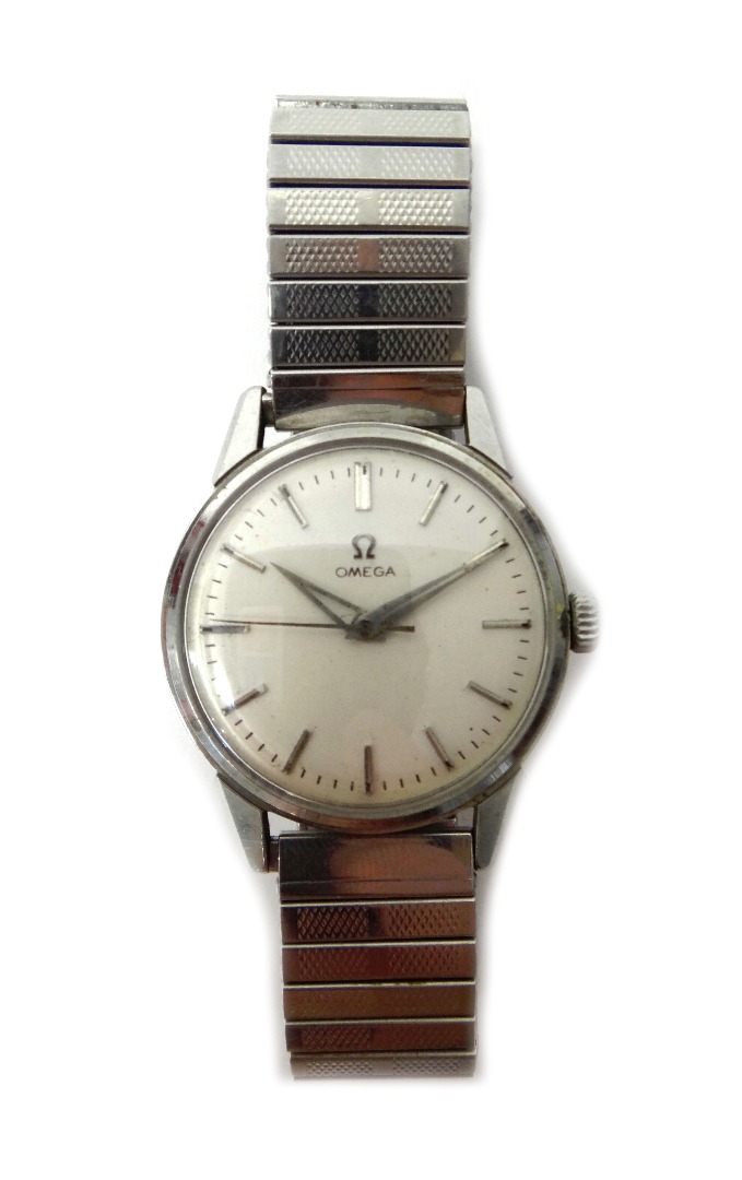 Appraisal: A gentleman's stainless steel circular cased Omega Seamaster wristwatch the