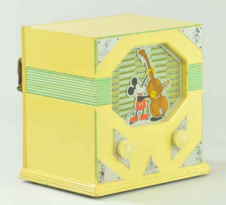 Appraisal: MICKEY MOUSE EMERSON RADIO c yellow version corners contain metal