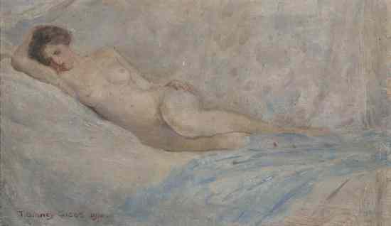 Appraisal: THOMAS BINNEY GIBBS British b RECLINING NUDE signed and dated