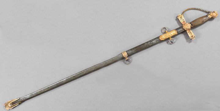 Appraisal: American Masonic Dress Sword and Scabbard fourth quarter th century