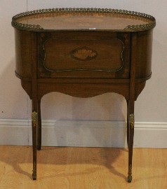 Appraisal: A Louis XV style marquetry side table th century cm