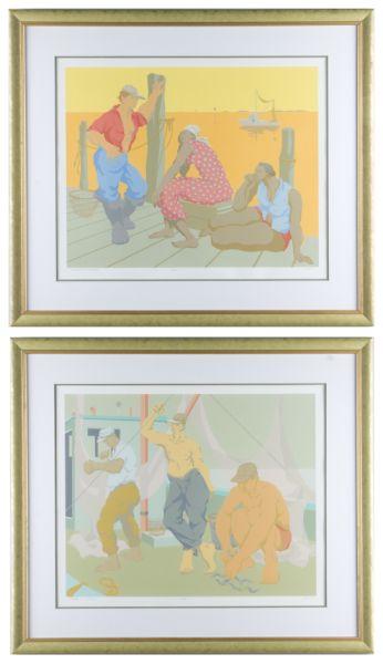 Appraisal: Claude Howell NC - Two Serigraphs the first titled in