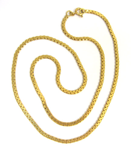 Appraisal: FOURTEEN KARAT GOLD CHAIN NECKLACE measuring inches in length and