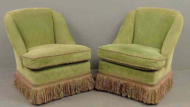 Appraisal: Pair of green berg res by Baker Furniture Co h