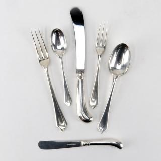 Appraisal: One Hundred Twenty Piece Set English Silver Flatware One Hundred