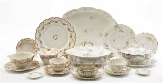 Appraisal: An Assembled Porcelain Dinner Service primarily Theodore Haviland Limoges with