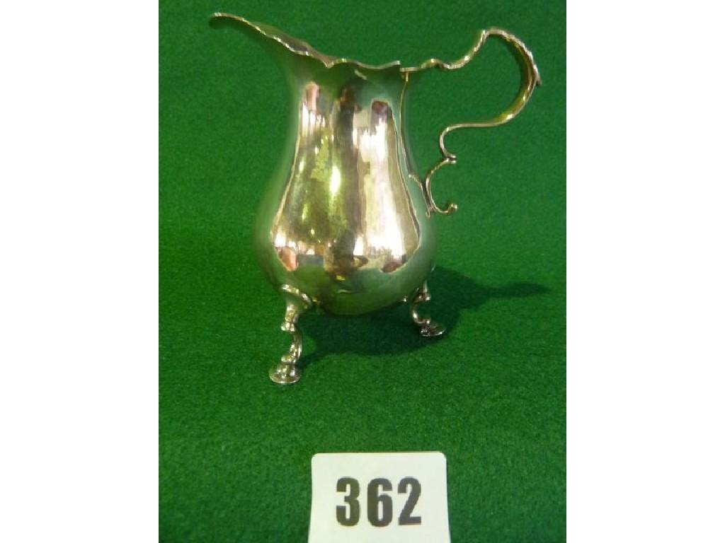 Appraisal: A Georgian cream jug hallmarks possibly for David Hennell I