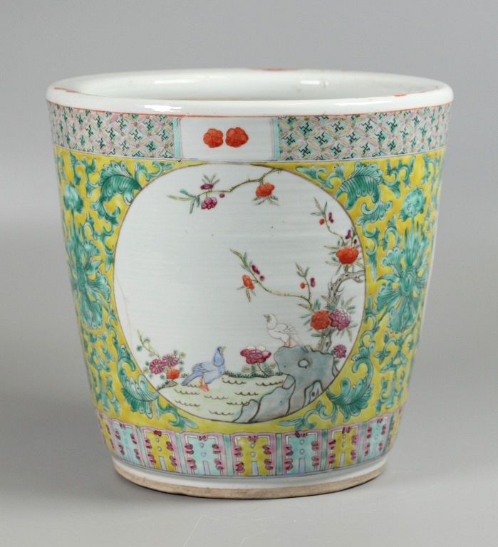 Appraisal: Chinese porcelain planter possibly th c in H x in