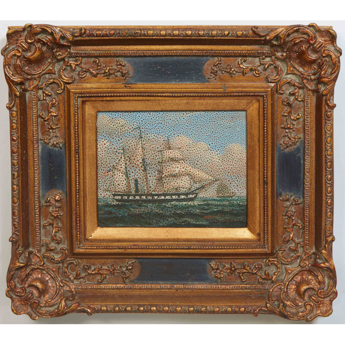 Appraisal: Robert Sanders American th c Ship at Sea oil on