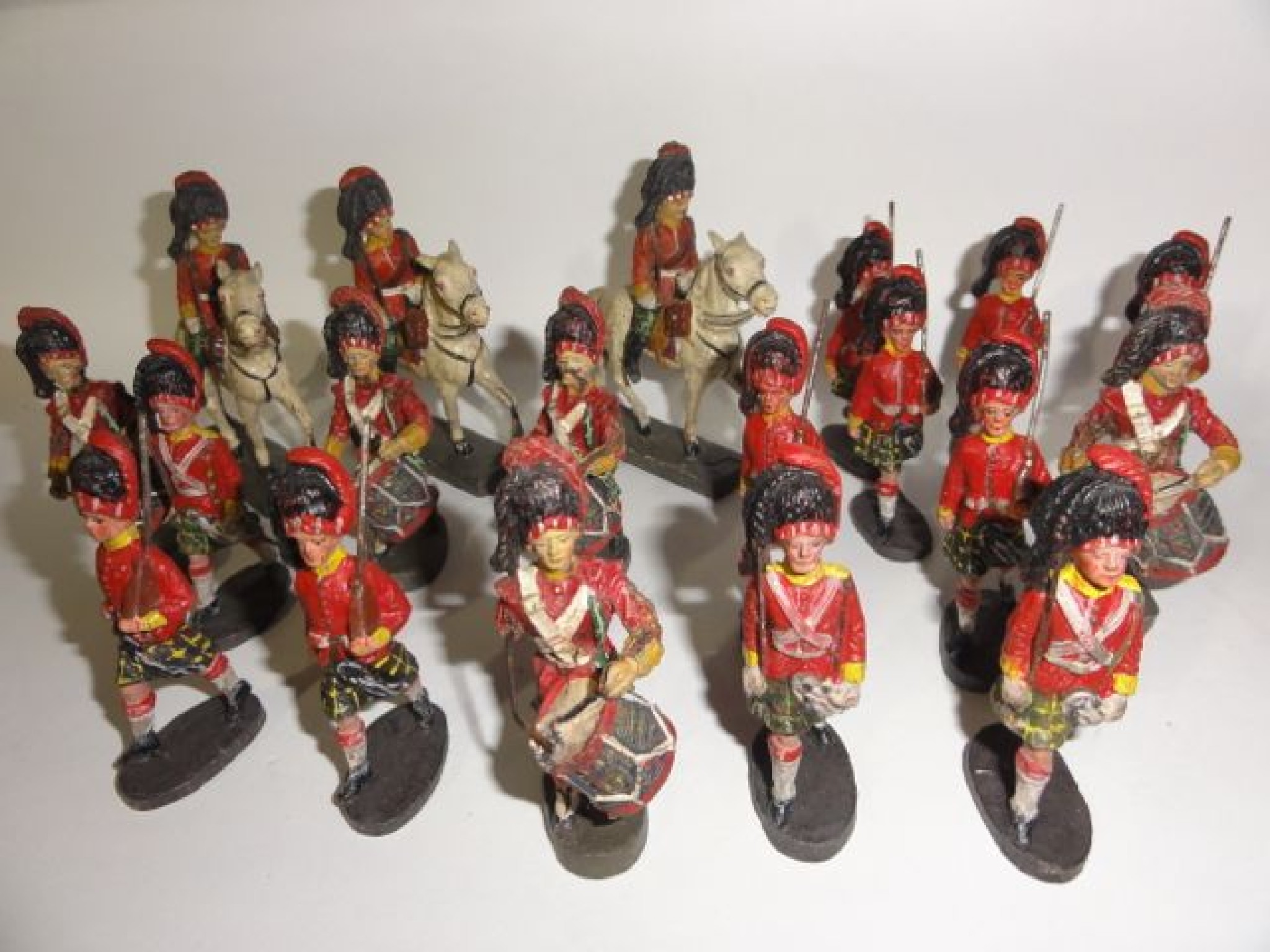 Appraisal: A vintage assembly of German Elastolin model guardsmen to include