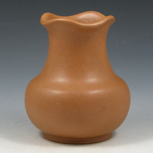 Appraisal: Teco ruffled or scalloped rim vase in a butterscotch brown