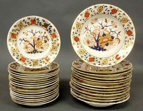 Appraisal: Eighteen fine colorful Derby porcelain small plates approx dia each