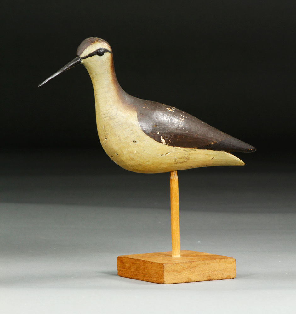 Appraisal: - Wooden Shore Bird Figure Shore bird figure wood inscribed