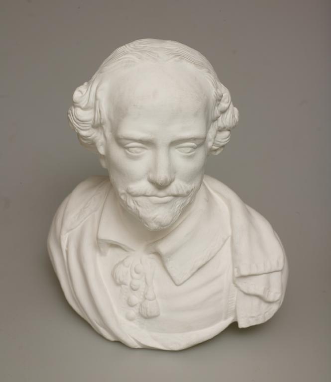 Appraisal: PLASTER BUST OF WILLIAM SHAKESPEARE possibly removed from an interior