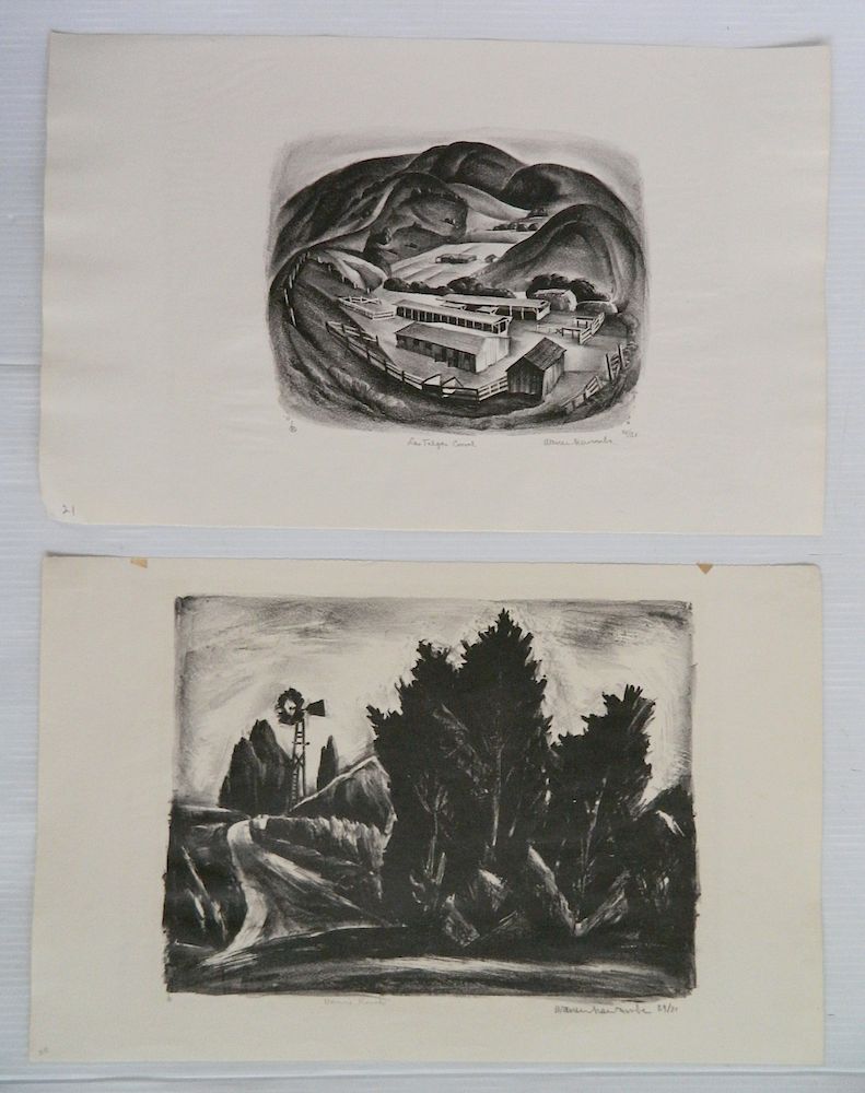 Appraisal: Warren Newcombe lithographs Warren Newcombe American - - ''Brown's Ranch''